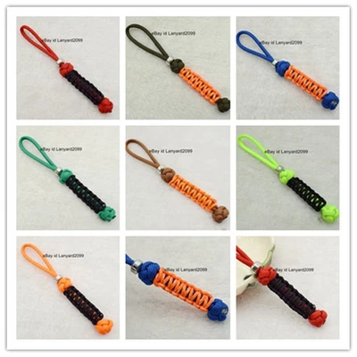 550 Paracord Combo Cuchillo Cordón Dk Cordón con Cuentas Cilindro Acero Inoxidable Foto 1 de 4