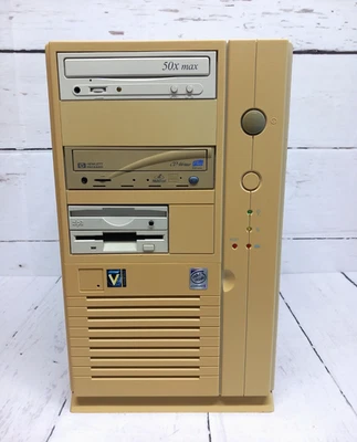 1990er PC Tower Pentium II Slot 1 Windows DOS Zip 100 Laufwerk Retro Gaming - Bild 1 von 4