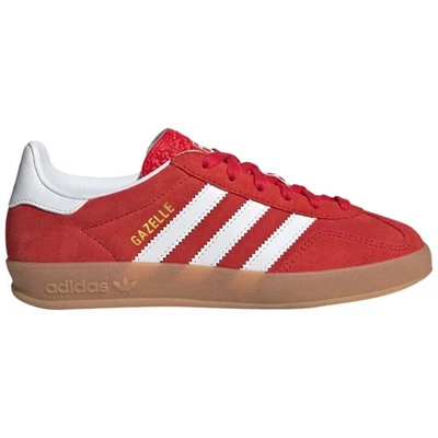 adidas Gazelle Indoor Better Scarlet Cloud White Gum JS3801 Youth New - Image 1 of 4