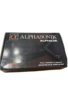 Alphasonik ALPHA3K 1-CH Monoblocco 3000 Watt Classe D Amplificatore Auto Full Range Nuovo - Foto 1 di 6