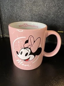 Authentic Disney Pink Minnie Mouse "Mom" Coffee Mug Walt Disney World - Picture 1 of 10