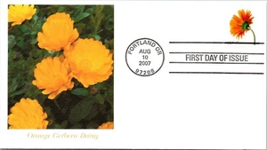 FDC 2007 SC #4167 Fleetwood Cachet, Orange Gerbera Daisy - Portland Or - J21418 - Picture 1 of 2