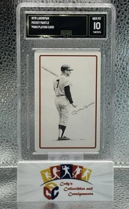 Mickey Mantle 1978 Landsman Sports Deck Poker Playing Card 6 of Clubs GMA 10 💎 - Picture 1 of 2