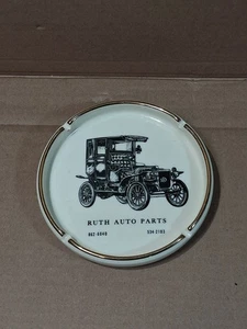 Vintage 1901 Oldsmobile Keramik Aschenbecher KFZ Werbung Goldrand - Bild 1 von 2