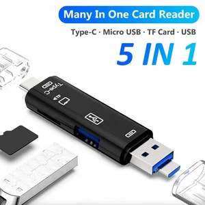 Czytnik kart Czytnik kart pamięci SD USB 3.0 Typ C Micro USB OTG TF SD Adapter 5-1 - Zdjęcie 1 z 14