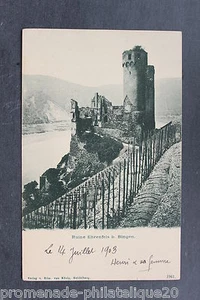 Carte postale ancienne Ruine Ehrenfels b. Bingen (près de RUDESHEIM) - Foto 1 di 1