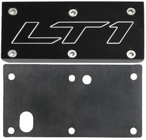 Camaro Corvette Trans Am Black LT1 Billet Aluminum Throttle Body Plate Cover NEW - Picture 1 of 4