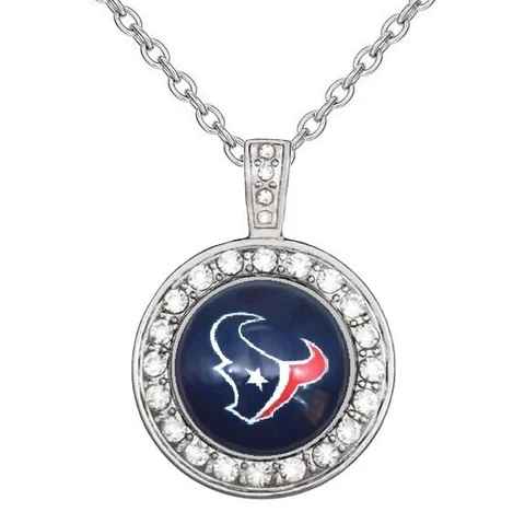 Houston Texans Elegant Womens 925 Sterling Silver Necklace Football D18 Cover