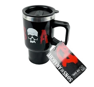 SONS OF ANARCHY TRAVEL MUG - Stainless Steel Coffee Tea Cup Car Motor Bike Xmas - Picture 1 of 1