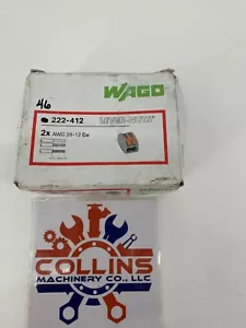 Wago 222-412 2-Conductor Lever-Nuts Wire Splice Terminal Block Box of 46 - Picture 1 of 2