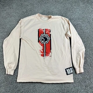 Matco Tools Shirt Mens Small Orange Black Wrap Around Print Long Sleeve Mechanic - Picture 1 of 9