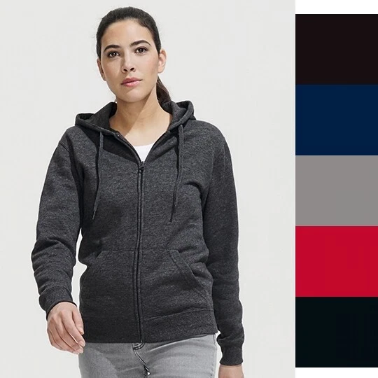 SOL'S Women's Hooded Zipped Jacket Seven 47900 Damen Sweatjacke NEU - Bild 1 von 1