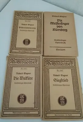 Sammlung Konvolut Opernbücher Richard Wagner Siegfried Wallküre Götterdämmerung • 10€