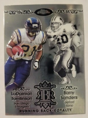 2007 Topps Running Back Royalty #RBR-TS LaDanian Tomlinson Barry Sanders - Image 1 of 2
