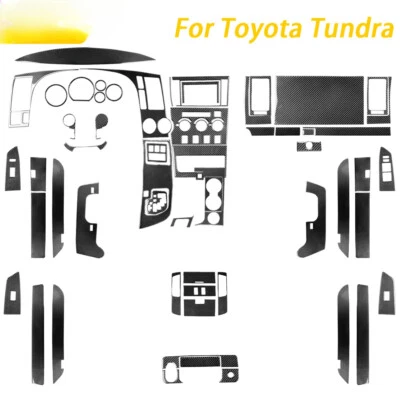 Para Toyota Tundra 2007-2013 Fibra de Carbono Consola Central Cambio de Marchas Salpicadero Aire Foto 1 de 4