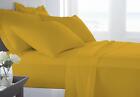 400 Thread Count 100% Natural Cotton 4Piece 15'' Deep Sheet Set Full, Gold Solid