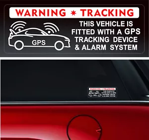 4 Warning Stickers Signs GPS Tracking Alarm Device Car Vehicle Window Security + - Picture 1 of 2