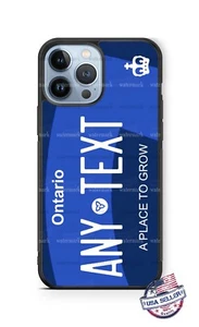 Ontario Canada Blue License Plate Personalized Phone Case for iPhone Samsung etc - Picture 1 of 11