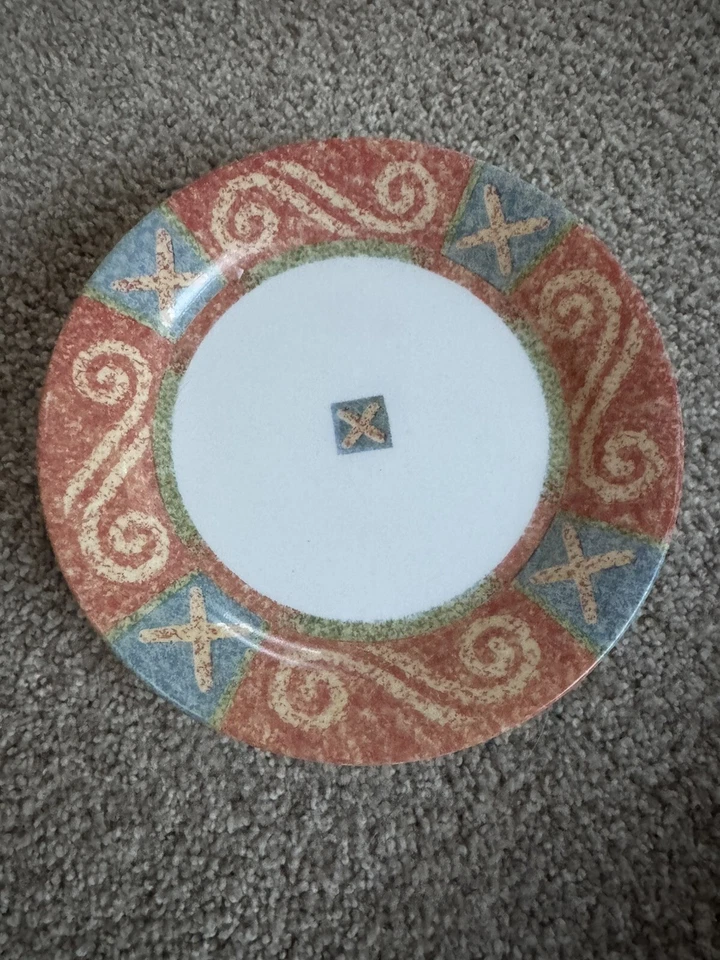 Juego de 8 PLATOS ENSALADA Corelle by Corning Sand Art 7,25" vintage años 90 Foto 1 de 1