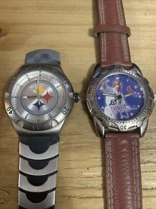 Pittsburgh Steelers NFL Mark McGwire St. Louis MLB Stainless Steel Men's Watch - Picture 1 of 12