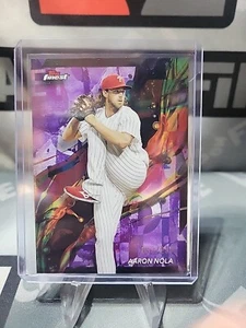 2024 Topps Finest Aaron Nola Purple Common /250 - Picture 1 of 3
