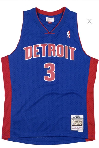Mitchell & Ness Men’s XS Swingman Jersey Detroit Pistons 2003-04 Ben Wallace New Cover