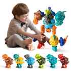 6 Pack Dinosaur Robots Transformed Toy Set, Eggs Convert Into Dinosaurs...