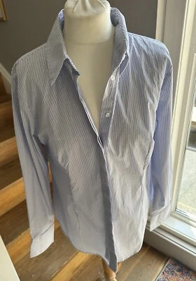MANGO (MNG) Ladies Blue Striped Buttoned Shirt. EUR XL /USA 10 (Uk 12 Approx). - Image 1 of 4