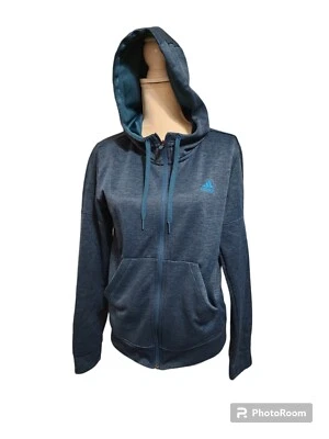 阿迪达斯绿色羊毛全拉链连帽夹克,尺寸 M — 第 1/4 张图片