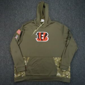 Cincinnati Bengals Hoodie Adult 3XL Green Nike Salute To Service Player Issued
