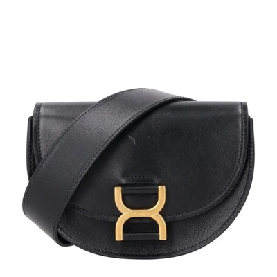 CHLOE Womens Marcie Mini Bag Black Leather Gold Hardware One Size RRP 1090 - Image 1 of 4
