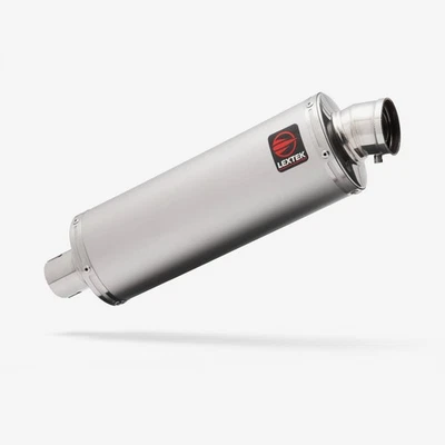 Left Lextek Stainless Steel OP1L Oval Exhaust Silencer Matt 350mm 51mm Rear NEW - Image 1 of 4