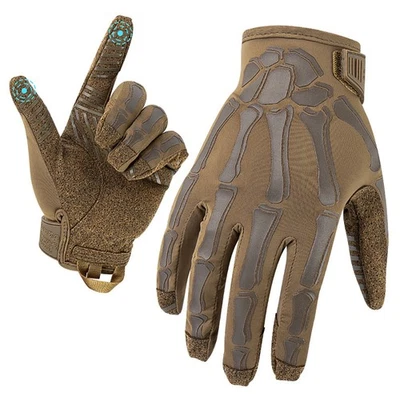 Guantes tácticos de hueso esqueleto militares hombres caza ciclismo tiro guantes de trabajo Foto 1 de 4