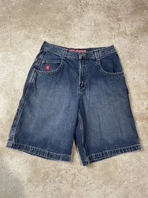 Pantalones Cortos Vaqueros Vintage JNCO Corona Tribal Talla 32 Azul Años 90 Y2K Grunge Patinador Foto 1 de 4