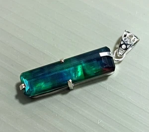 EGL Certified 51.35 Ct Natural Ammolite 925 Solid Silver Pendant Loose Gemstone - Picture 1 of 6