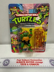 Playmates 1988 Teenage Mutant Ninja Turtles Raphael Original 10 Back NEW Unpunch - Picture 1 of 8