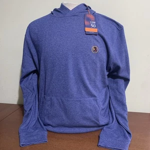 Felpa con cappuccio uomo Donald Ross Fraser grande blu nuova mazza da golf Seminole - Foto 1 di 8