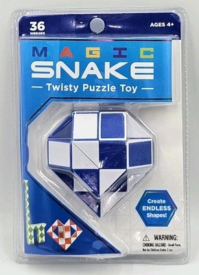 New Magic Snake 36 Wedges Blue Twisty Puzzle Nostalgic Toy Create Endless Shapes - Image 1 of 4