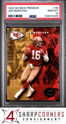 Skybox Premium #48 Joe Montana Hof 1993 PSA 10 Foto 1 de 2