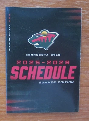 Calendario de bolsillo de la NHL 2025-2026 Minnesota Wild (edición de verano) Foto 1 de 2