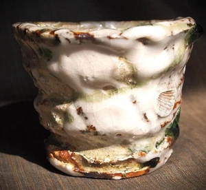 Takuma Murakoshi Shino Oribe Large Ceramics Cup Handmade Used Solo exhibition - Picture 1 of 16