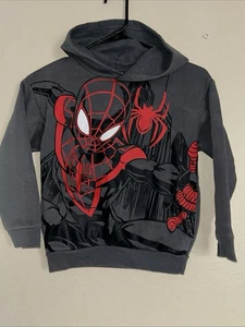 Marvel Boys Spiderman Hoodie Sweatshirt Size 6/7 Hooded - Picture 1 of 3