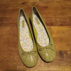 Michelle D grüne Leder Ballerinas Größe 8 1/2 M - Bild 1 von 9