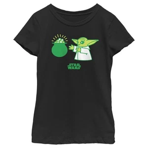 Girl's Star Wars: The Mandalorian St. Patrick's Day Grogu Pot of Gold T-Shirt - Picture 1 of 8