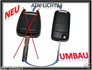 Schlüssel Ersatz Gehäuse Drei Tasten für Opel Vectra C Omega B Signum HU43 A260 - Picture 1 of 9