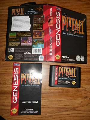 Pitfall: The Mayan Adventure (Sega Genesis, 1994) COMPLETE ORIGINAL - Image 1 of 4