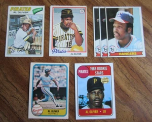 Al Oliver Lot of 7 Trading Cards MLB Baseball Texas Rangers, Pittsburgh Pirates - Picture 1 of 2