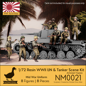 NUMODEL NM0021 | 1/72 Resin WWII IJN & Tanker Scene Kit "Armored Tropics" | 8pc
