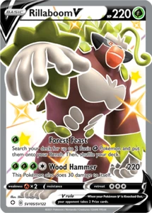 Pokémon TCG Rillaboom V SV105/SV122 Full Art Ultra Rare Shining Fates NM/M - Picture 1 of 1