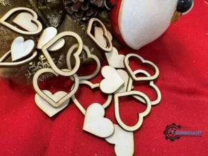 20 Deko Herzen aus Holz / Weihnachtsdeko / Tischdeko / Sperrholz - Imagen 1 de 6